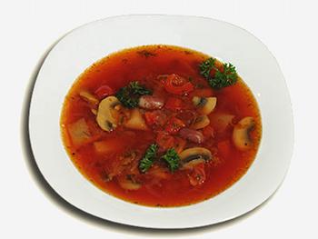 Борщ грибной, постный