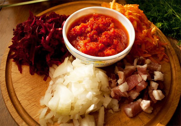 Готовим красный борщ