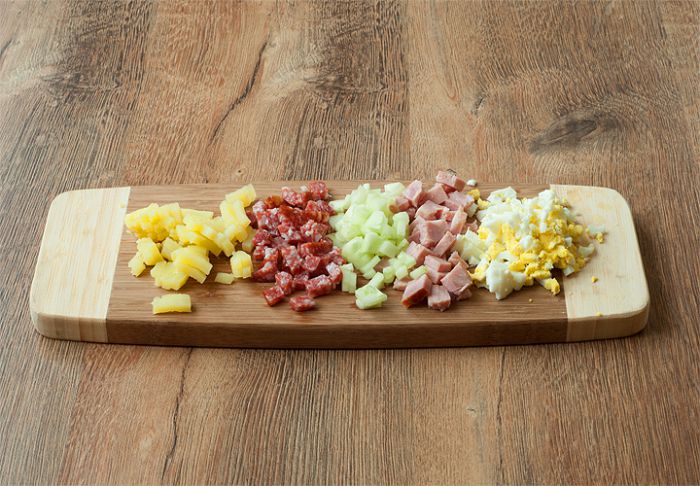 Окрошка на сметане Продукты для окрошки