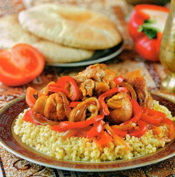 Булгур с курицей и овощами