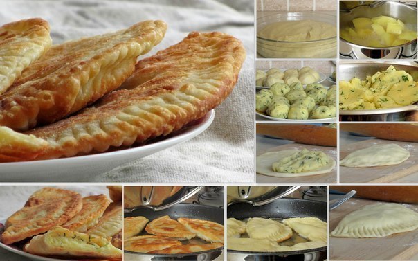 Чебуреки с картофелем и сыром 