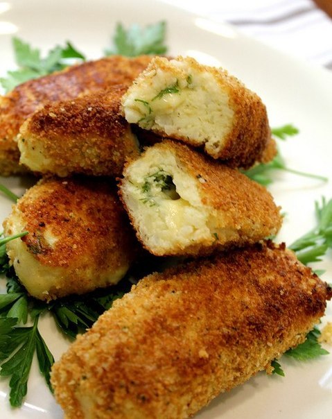 Фаготини из картофеля с сыром и базиликом 