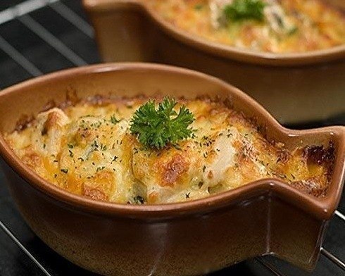 Жульен из кальмаров и грибов