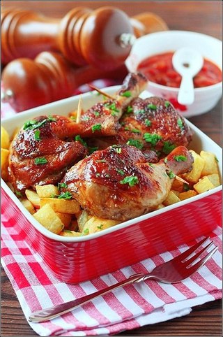 Куриные ножки в соусе тэрияки 