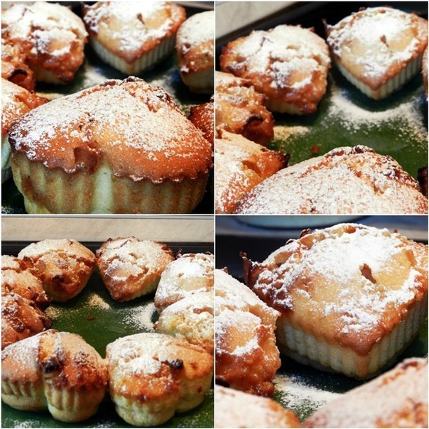 Маффины с белым шоколадом и виноградом 