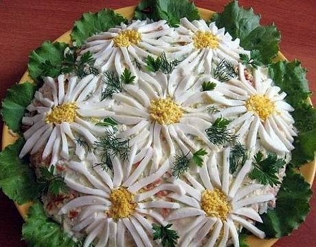 Салат "Ромашковое поле"