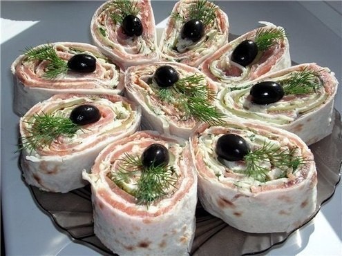 Закуски из лаваша. 13 вариантов