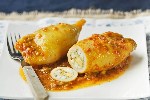 Кальмары, фаршированные креветками