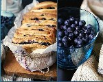 Пирог-гармошка с черникой
