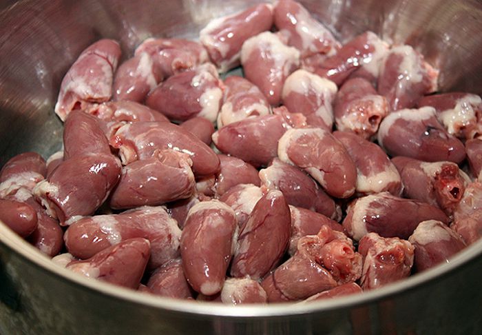 Суп из куриных сердечек. Фото